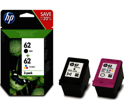 HP  62 Black & Tri-colour Ink Cartridges - Twin Pack